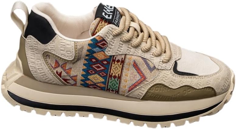 

Мужские спортивные кроссовки с толстой подошвой - подходят для всех сезонов, сохраняют тепло, для школьной жизни, ежедневных поездок и тренировок Fusecottc, слоновая кость