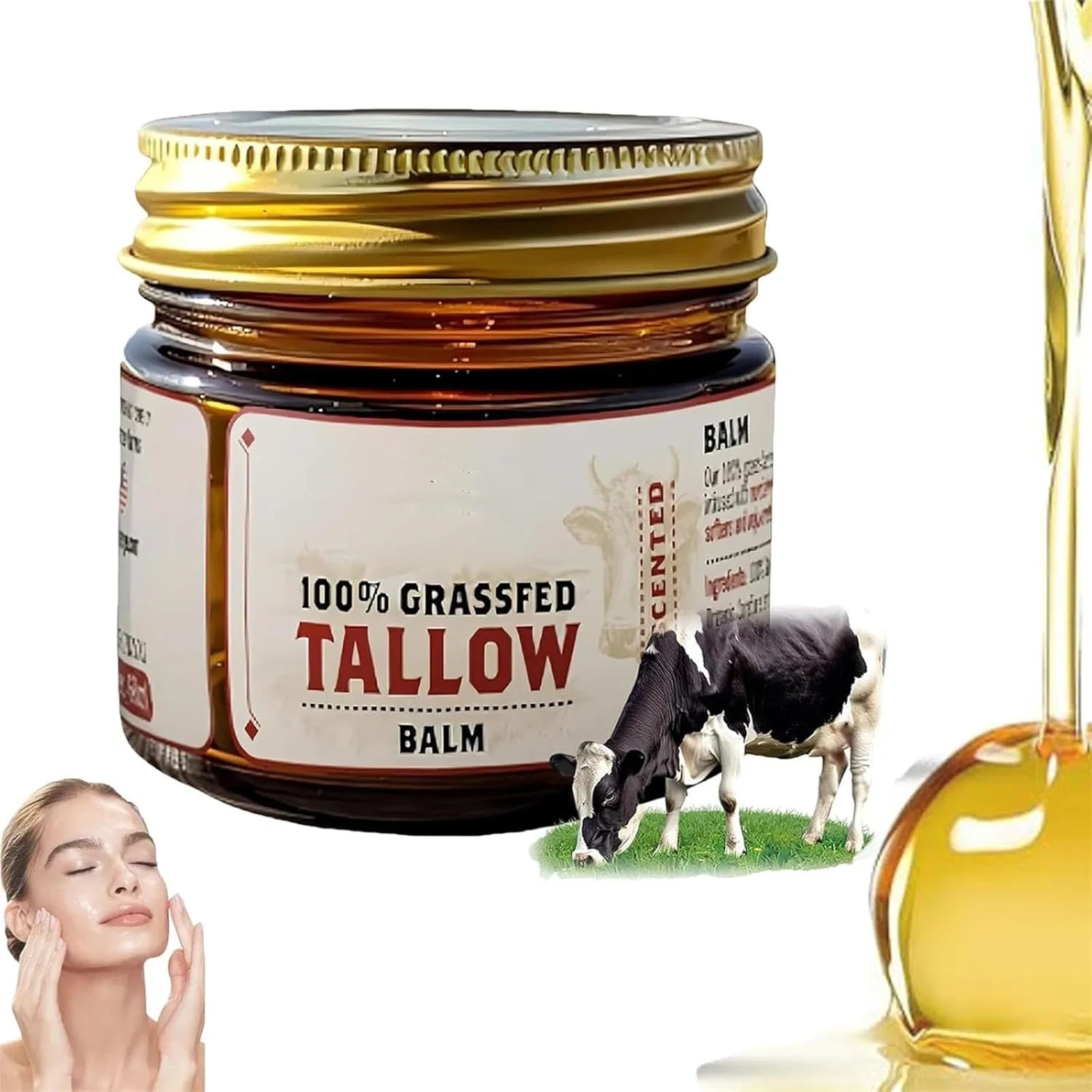 Молочко для умывания Erisamo — Бальзам для кожи Primal Range Beef Tallow, 220 г