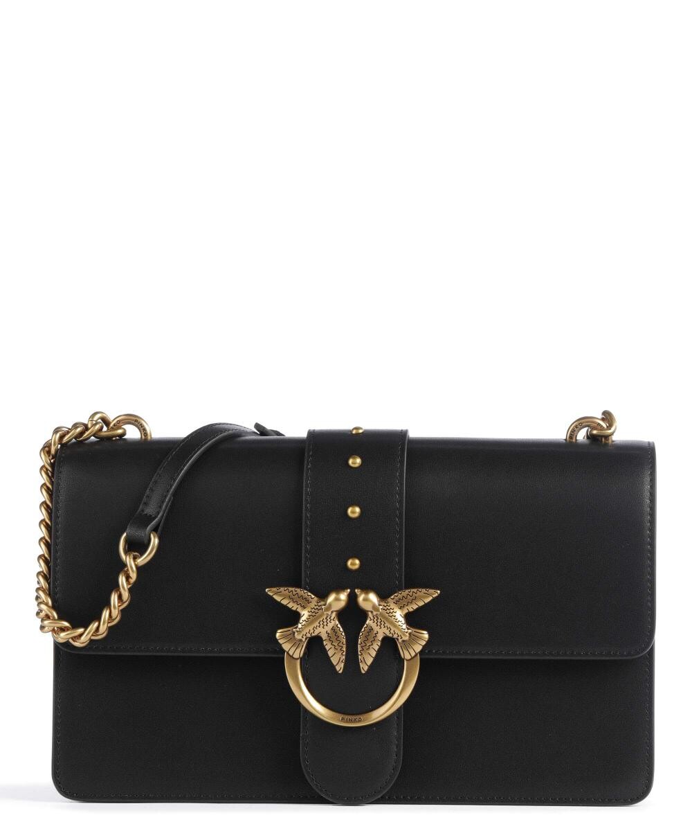 

Сумка через плечо Love One Classic из мелкозернистой яловой кожи. Pinko, черный дубль