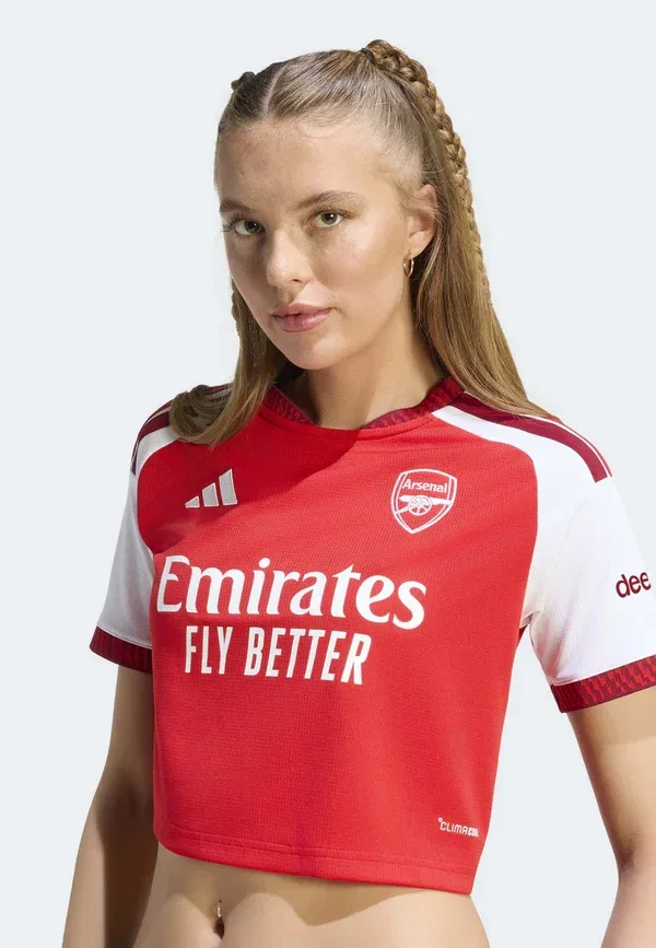 Футболка Arsenal FC 26/27 Home Cropped Club Wear Adidas Performance, ярко-алый — фото 3