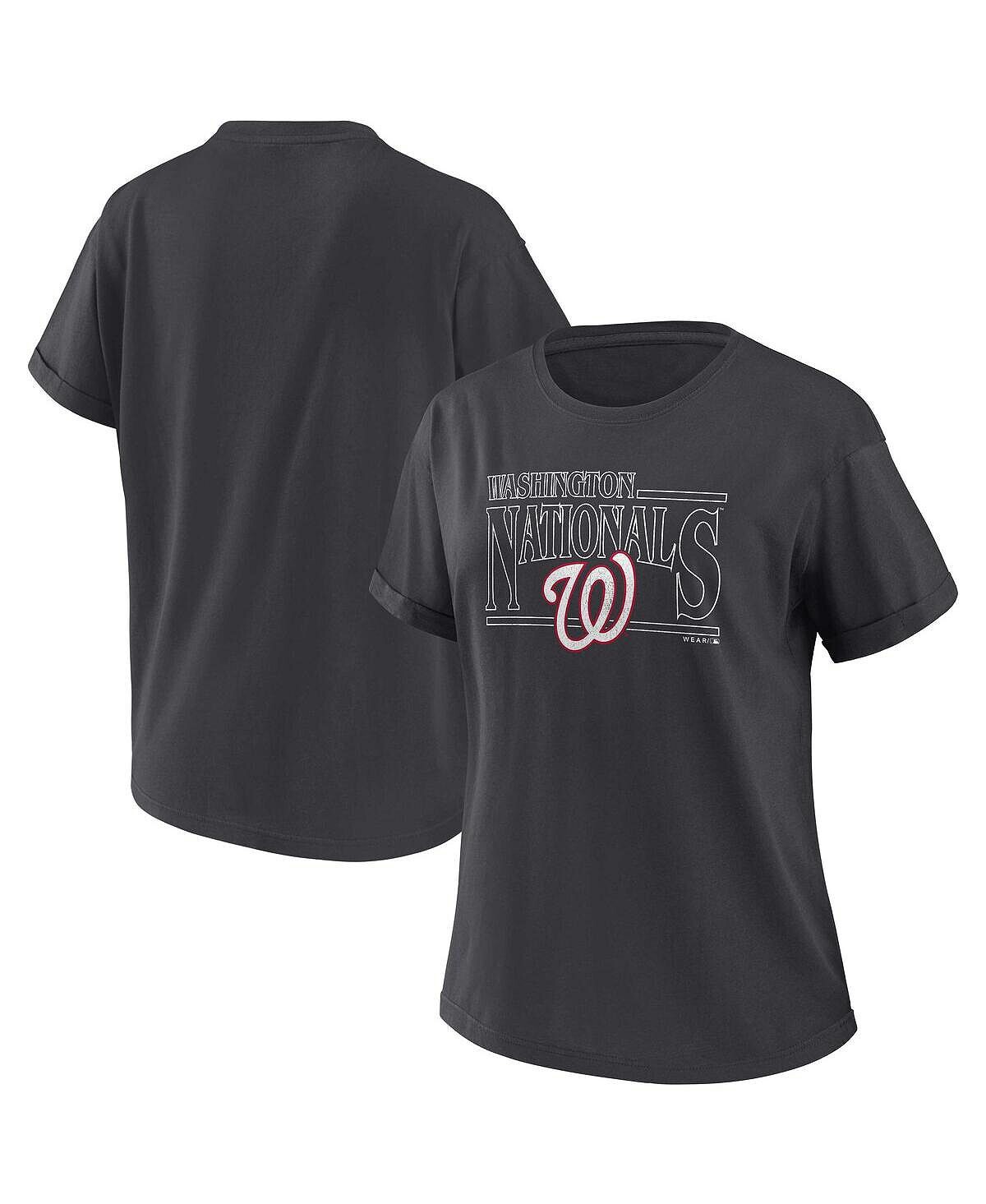 

Женская темно-серая футболка-бойфренд оверсайз Washington Nationals WEAR by Erin Andrews, Серый, Женская темно-серая футболка-бойфренд оверсайз Washington Nationals WEAR by Erin Andrews