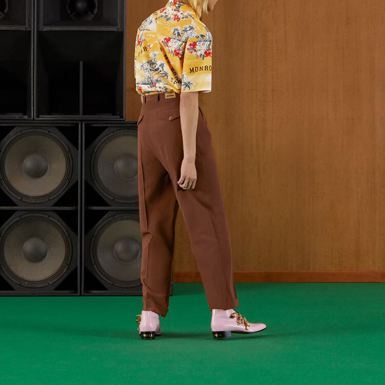Рубашка мужская Gucci желтая — фото 4