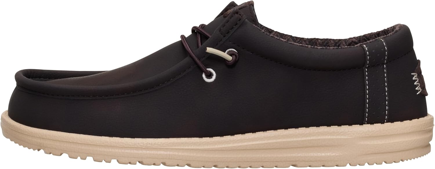 

Мужские лоферы HEYDUDE Wally Classic, Легкие слипоны, Удобная обувь для путешествий с водоотталкивающим верхом, 10 Mole Brown