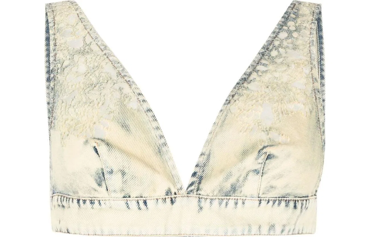 Топ джинсовый укороченный De Janys Fsc Denim Cropped DIESEL, Beige
