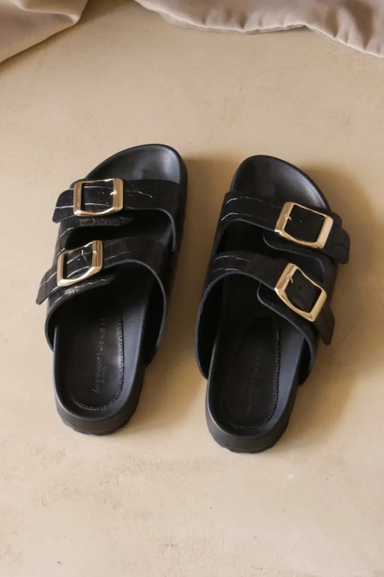 Кожаные сандалии Traveler Nordic Sandals Manebi, черный