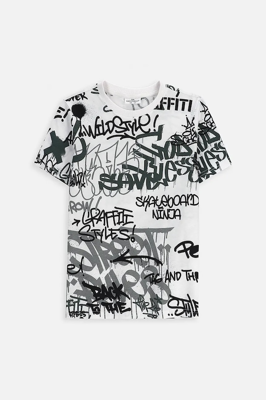 

Детская хлопковая футболка Coccodrillo, белый