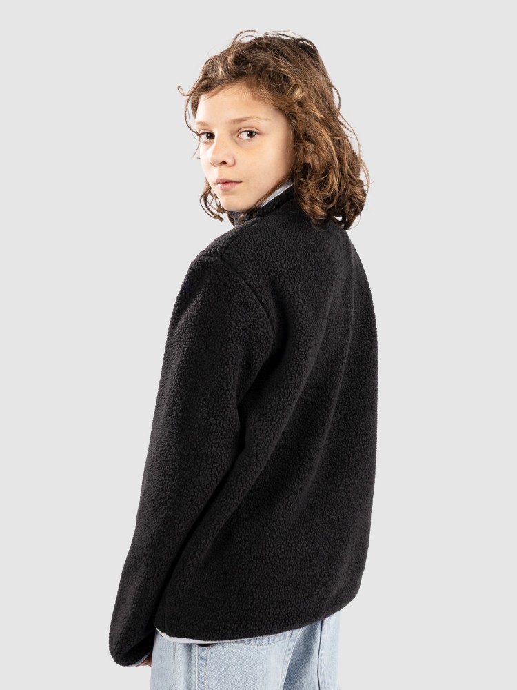 Флисовый пуловер Columbia Helvetia II Half Snap Fleece Kids Half-Zip Fleece Pullover, black/city grey — фото 2