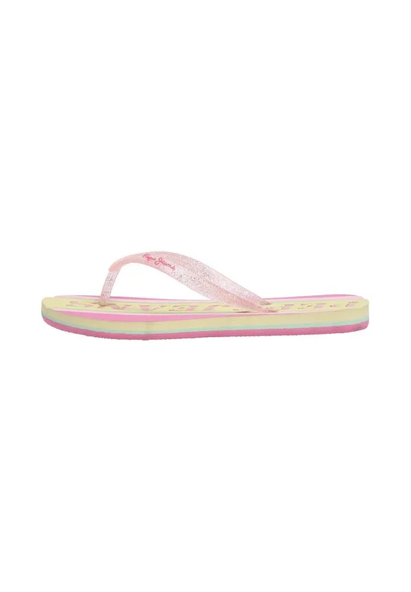 Шлепанцы dorset с блестками и т-образным ремешком Pepe Jeans, Fuchsia