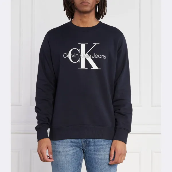 

Толстовка с монологом стандартного кроя Calvin Klein, синий