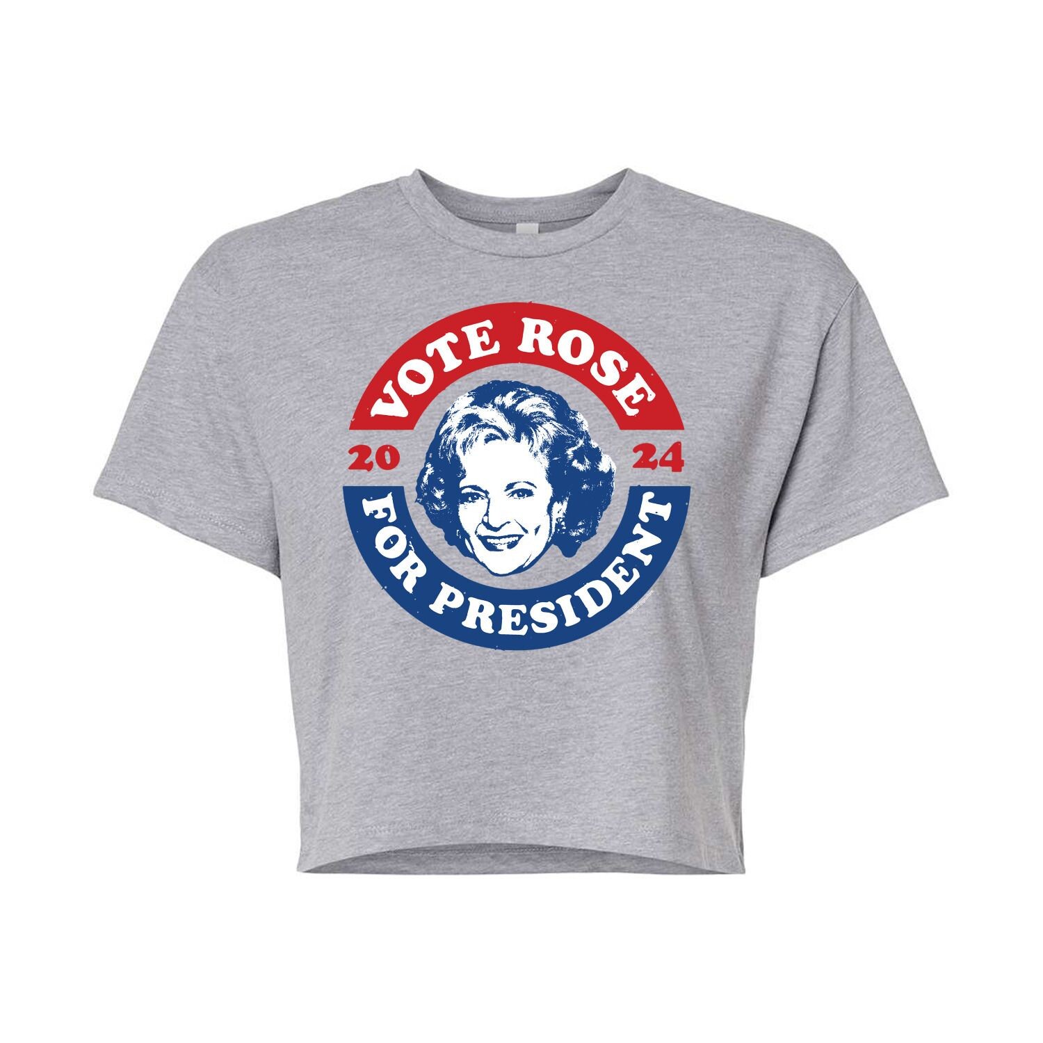 

Укороченная футболка с рисунком розы Golden Girls President для юниоров Licensed Character, серый