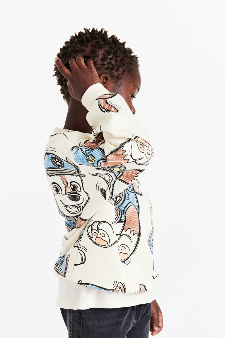 

Объемный свитшот с принтом H&M, белый
