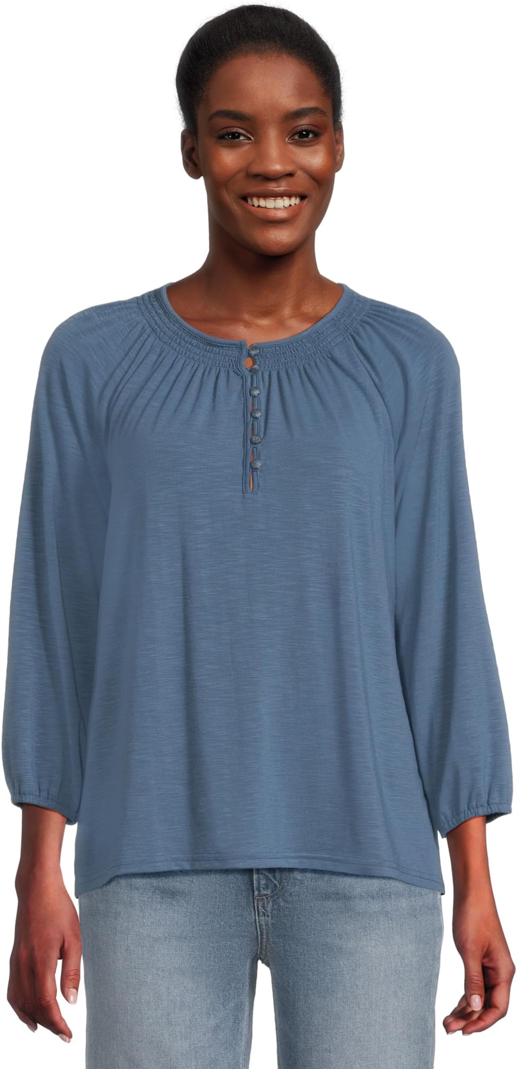 

Футболка L.L.Bean Camden Hills Tee Three-Quarter-Sleeve, цвет Bright Mariner