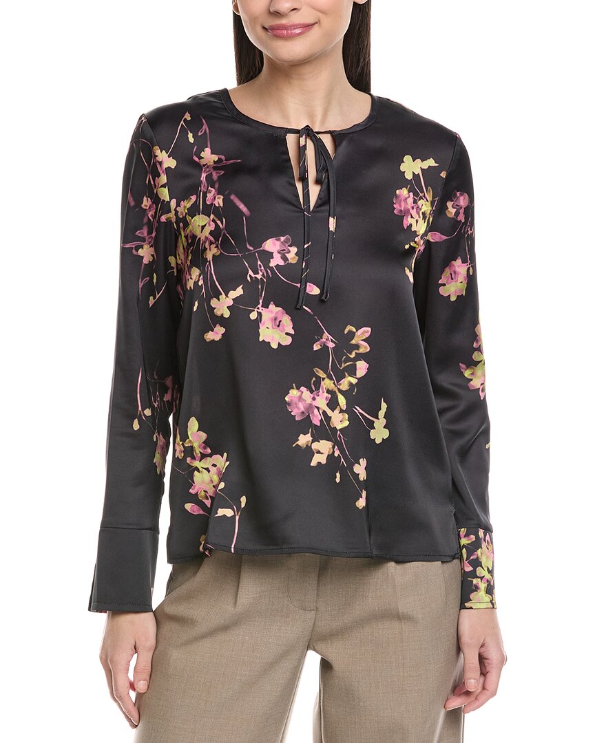 

Блузка с завязками Vince Camuto с круглым вырезом, черный
