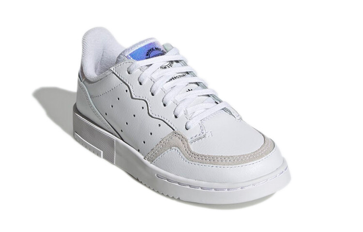 Детские кроссовки для скейтбординга Super Court PS Low-top белые/серые Adidas Originals — фото 3