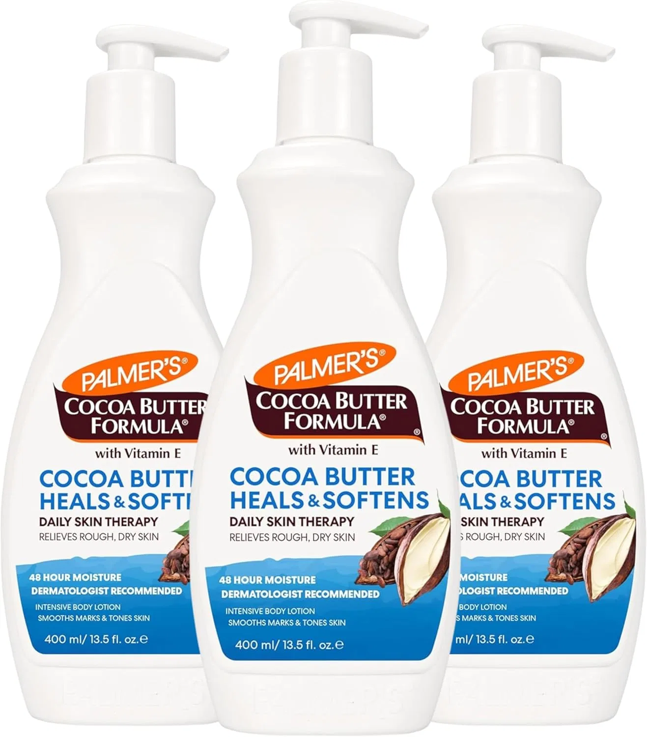 Лосьон для тела увлажняющий Palmer's Cocoa Butter Formula, 3 шт по 400 мл