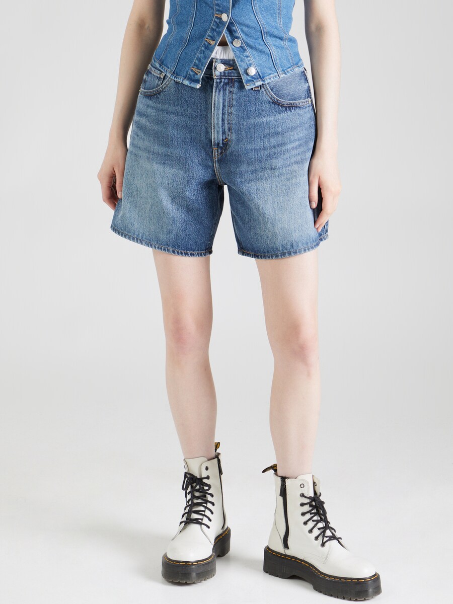 Джинсы свободного кроя LEVI'S  High-Rise Baggy Shorts, Blue Denim — фото 2