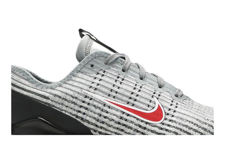 Кроссовки Nike Air VaporMax Flyknit 3 GS 'Particle Grey University Red', серый — фото 3