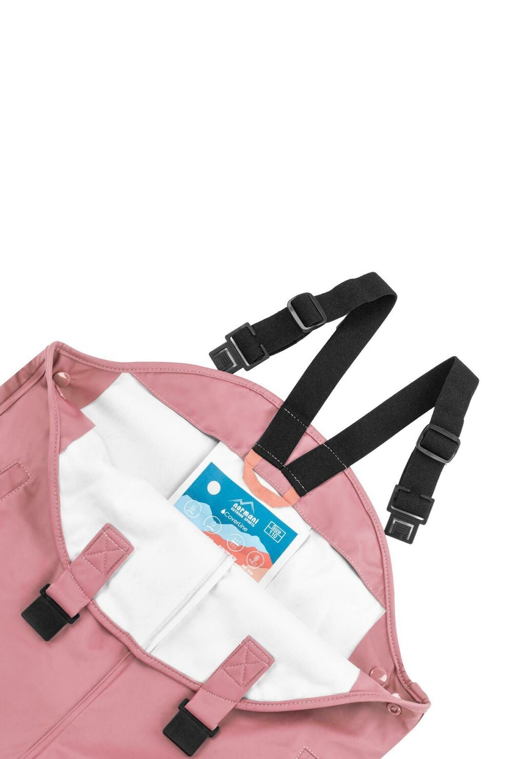 Дождевые брюки MIT HOSENTRÄGERN normani Outdoor Sports, светло-розовый — фото 4