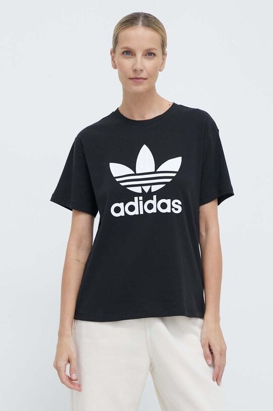 

Футболка с изображением трилистника adidas Originals, черный