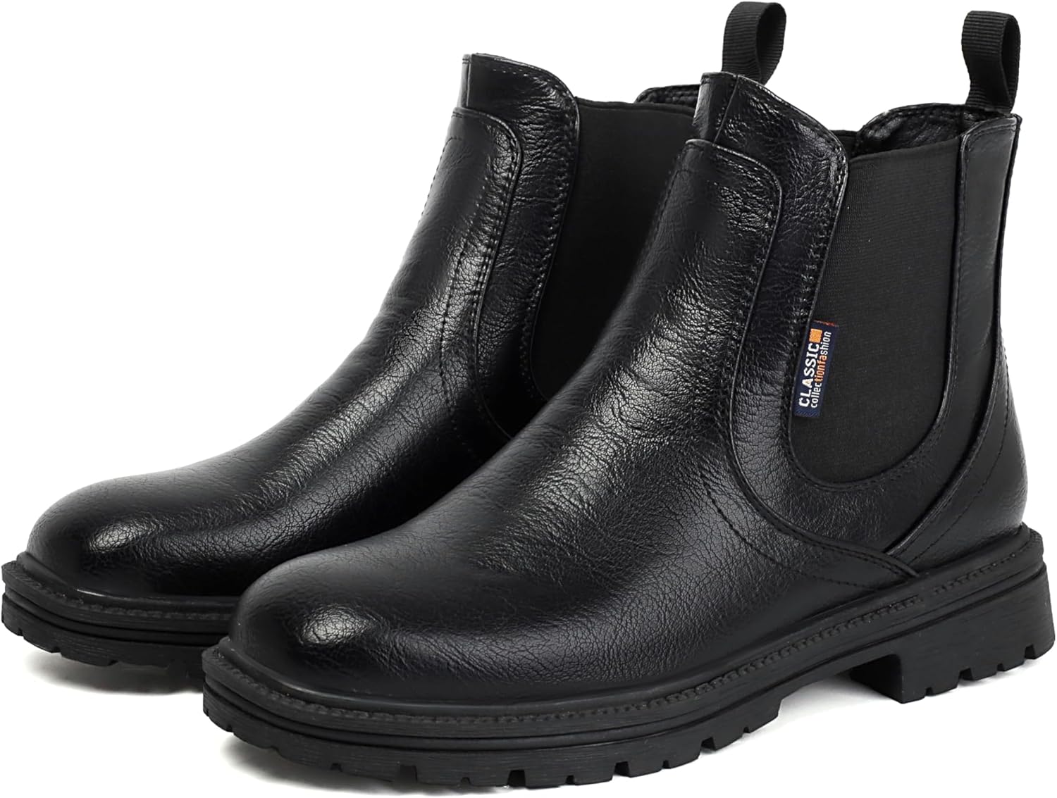 

Мужские ботинки челси, мужские ботильоны, ботинки без шнурков для мужчин, повседневные и элегантные ботинки Jiamolen, черный