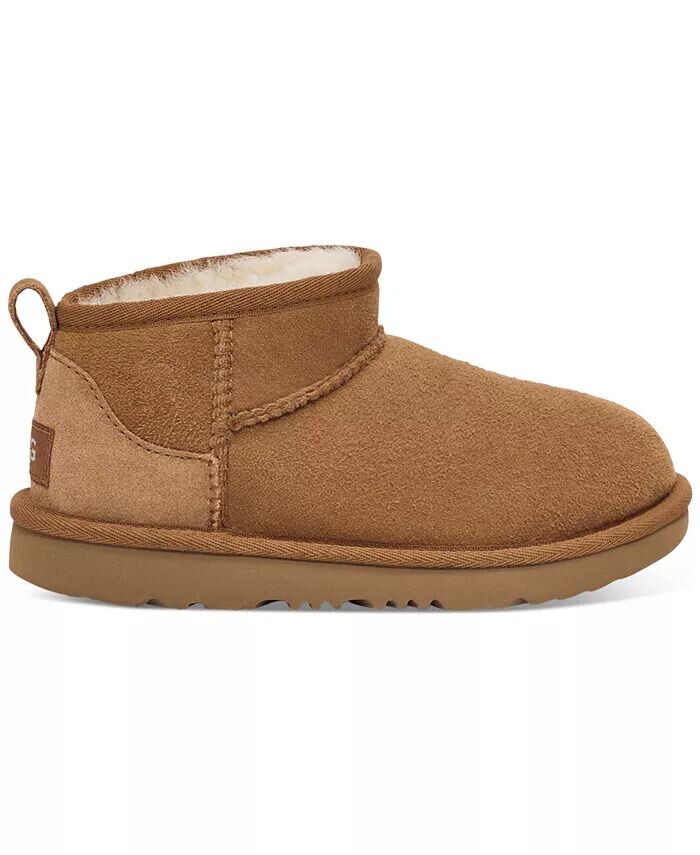 Детские классические ультра мини-сапожки из овчины Twinface Ugg, коричневый — фото 2