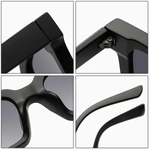 

Женские солнцезащитные очки Square Jelly Color 2027, модные желто-синие очки с защитой от УФ-излучения UV400, трендовые мужские солнцезащитные очки MTZJH, Black Blue