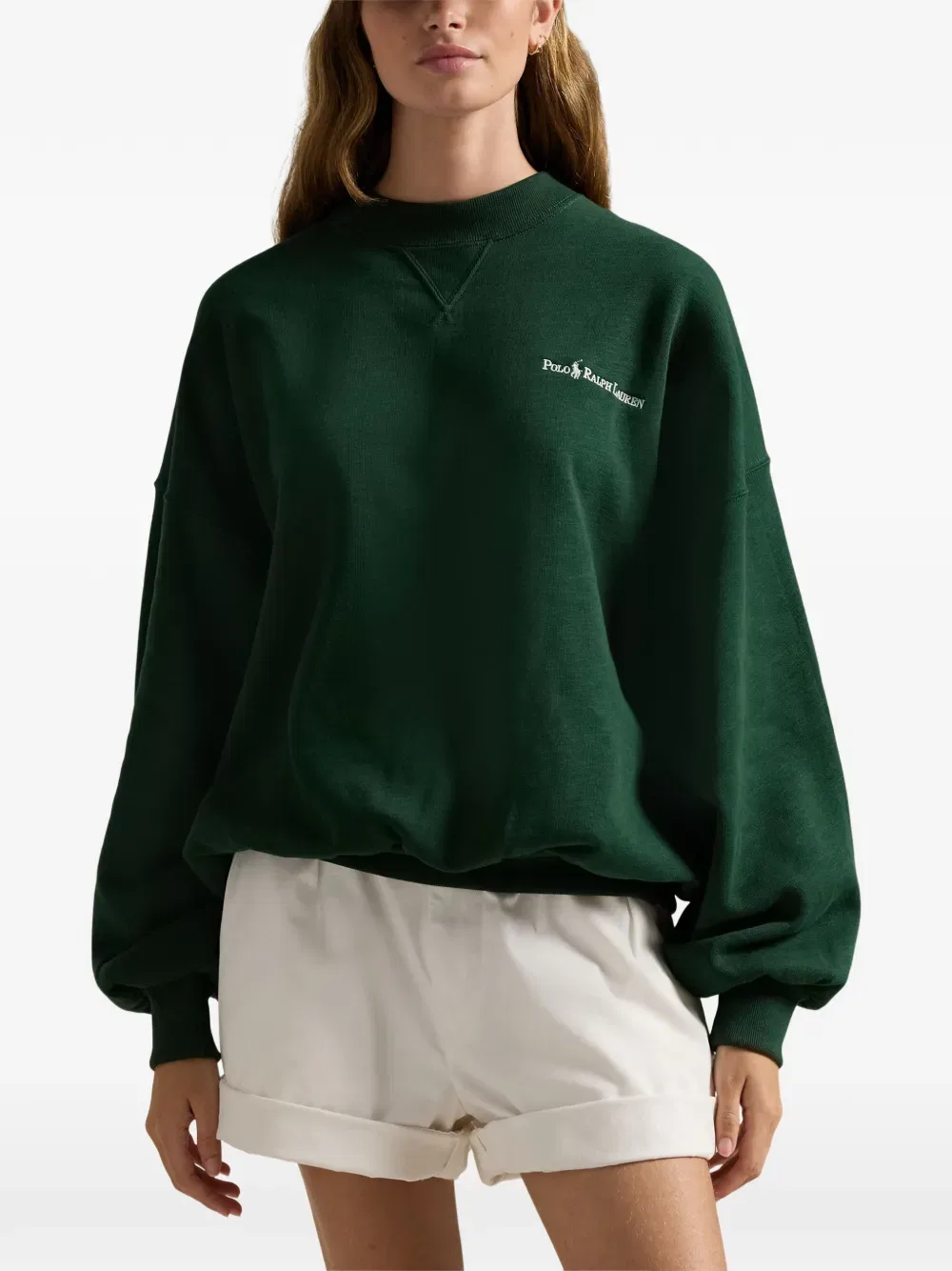 Свитер с логотипом Polo Ralph Lauren, зеленый — фото 3