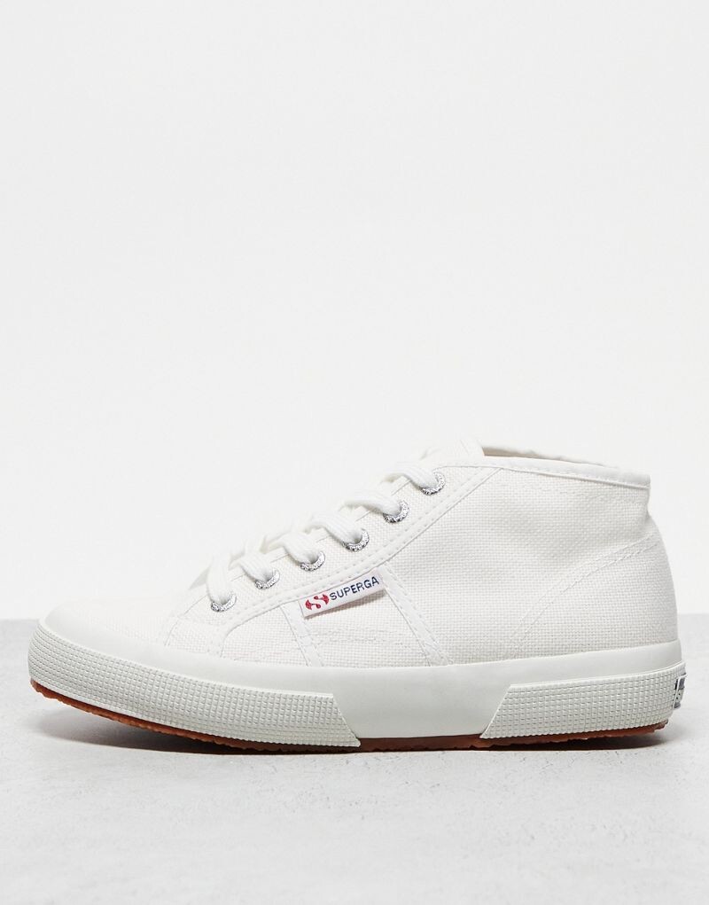 

Superga - Белые высокие кеды на толстой подошве