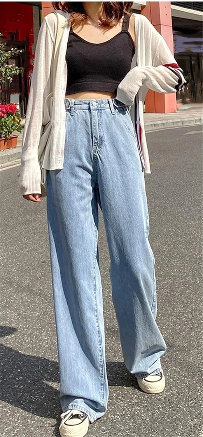 Женские джинсы high waist wide leg — фото 4