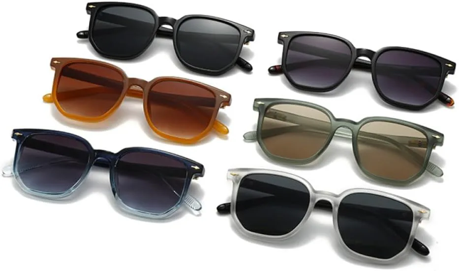 

Модные солнцезащитные очки Polygon Square для женщин, градиентные линзы UV400, винтажные заклепки, мужские солнцезащитные очки MTZJH, Black Gray Gradient