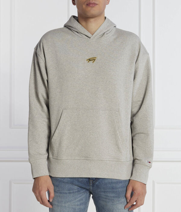 

Фирменная толстовка с капюшоном Regular fit Tommy Jeans, серый