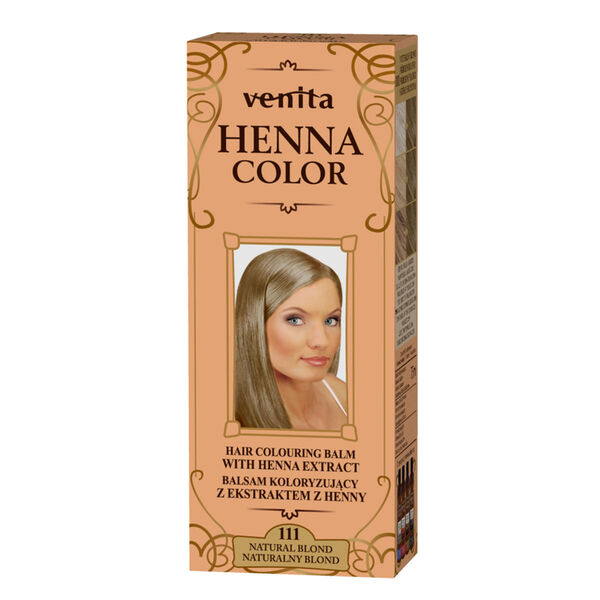 

Бальзам для окрашивания волос 111 натуральный блонд, 75 мл Venita Henna color, цвет 111 naturalny blond