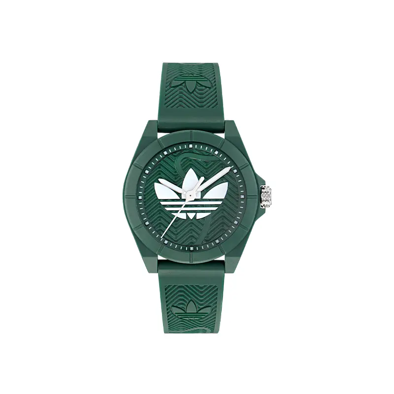 

Adidas Originals Часы PROJECT Collection Wrist Watch Quartz Movement Silicone Strap Black Dial Unisex, Green