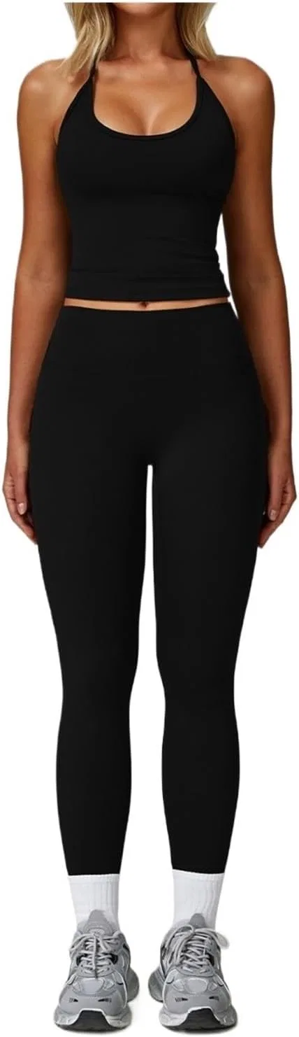 Спортивный комплект из 2 предметов, женский, бреа, лосины, Black 3