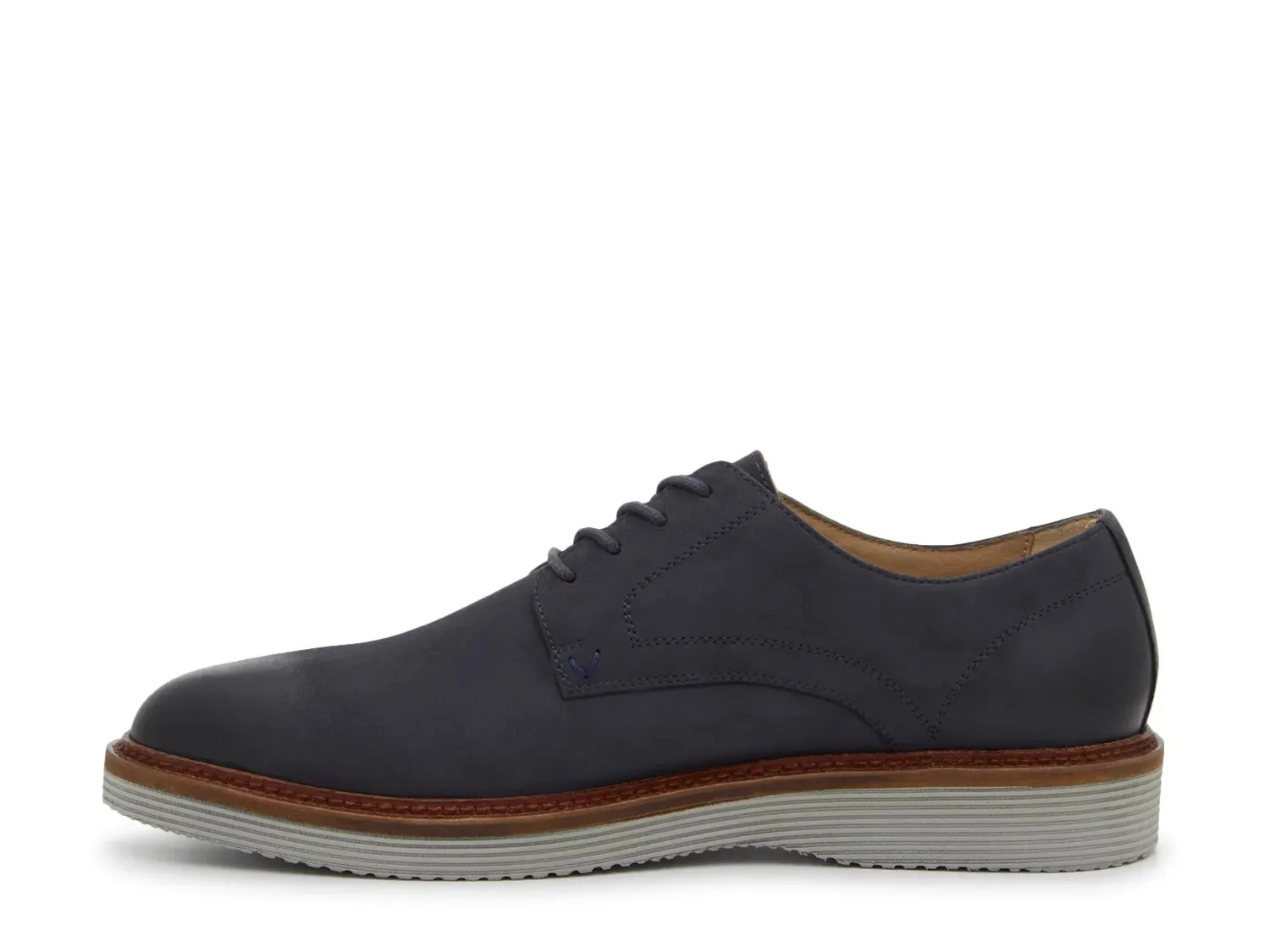 Vince Camuto Mens Vince Camuto Мужские Trent Oxford, темно-синяя кожа нубук — фото 3