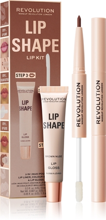 

Набор для губ Makeup Revolution Lip Shape Kit, Brown Nude 1 szt.