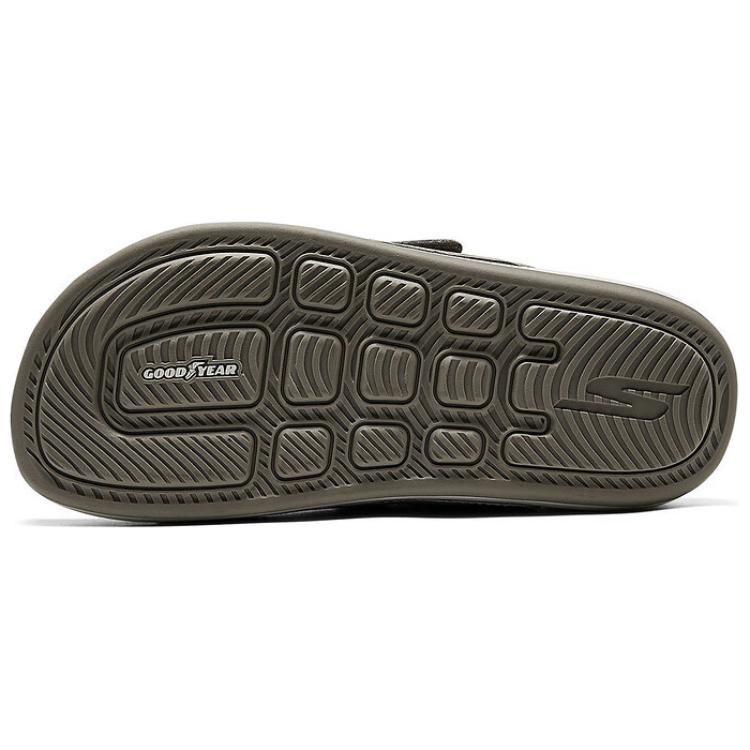 Skechers Гиперскользящие тапочки для женщин бежево-коричневые, цвет Beige Brown — фото 4