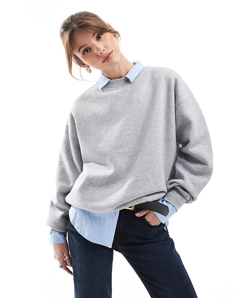 

Классический свитшот Cotton On серого меланжевого цвета Cotton:On