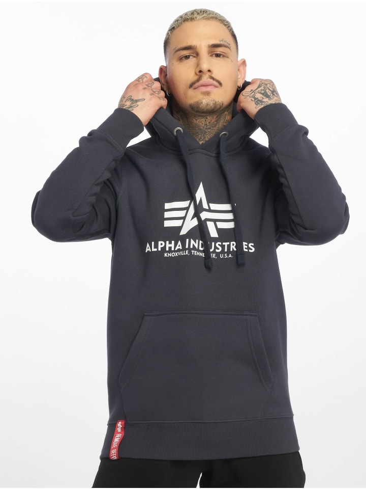 

Толстовка с капюшоном Alpha Industries, темно-синий