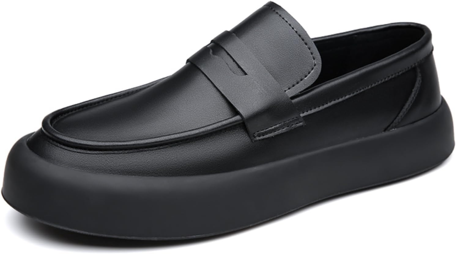 

Мужские комфортные лоферы из натуральной коровьей кожи для повседневной носки, гибкие туфли и ходьбы Kpdwfms, черный