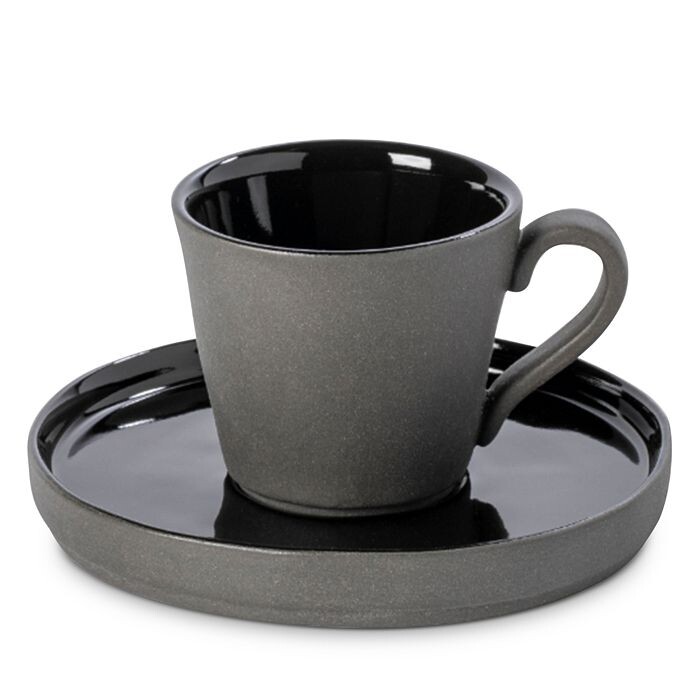 

Costa Nova Lagoa Eco Gris Чашка для эспрессо с блюдцем, черный