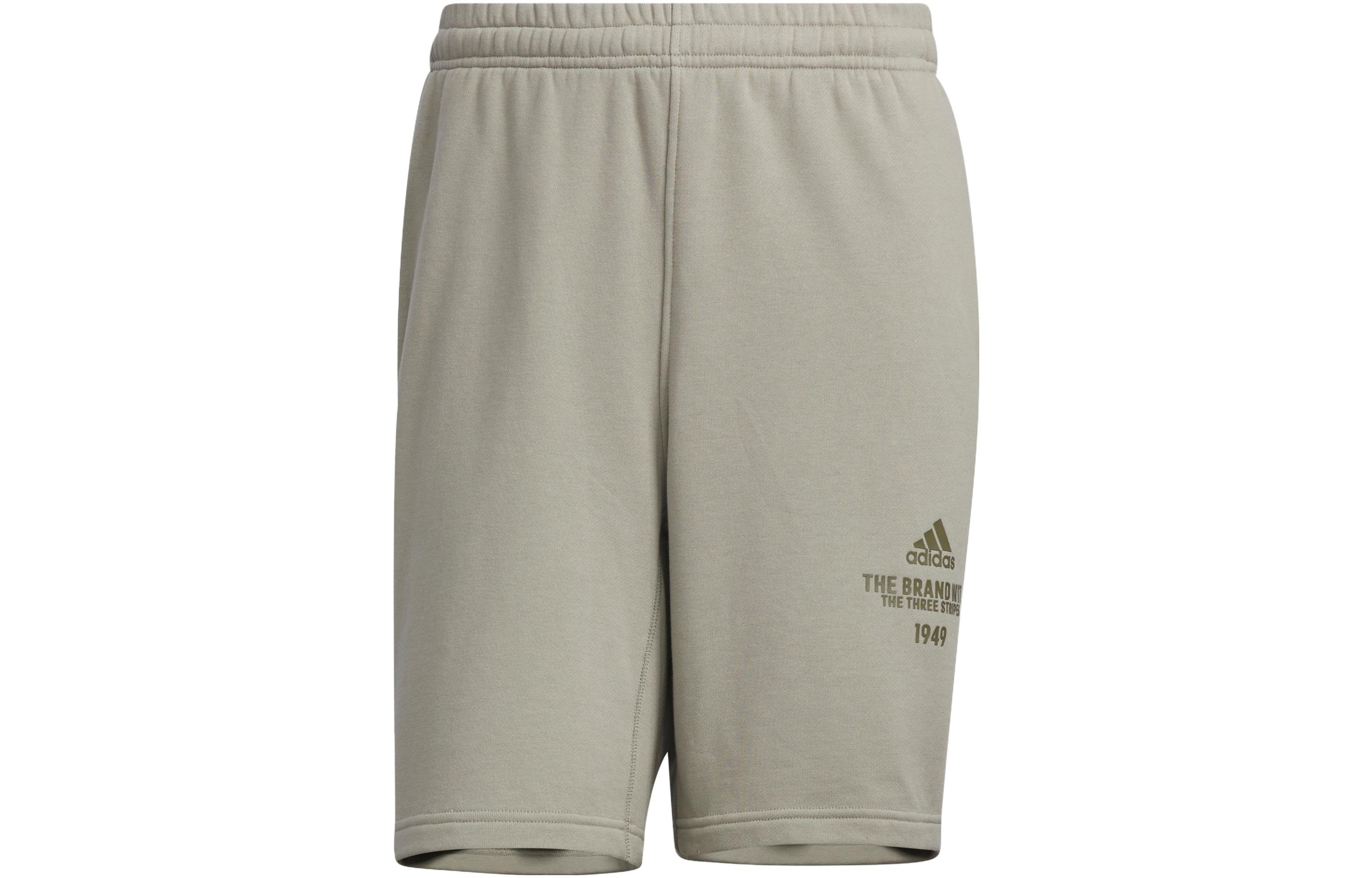 Повседневные шорты мужские галька серебристо-серый Adidas — фото 2