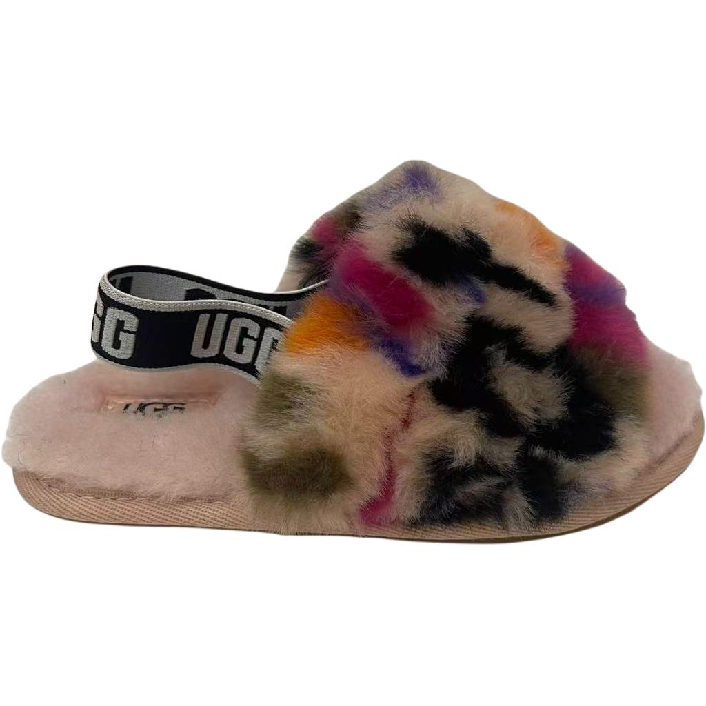 UGG Детские уличные тапочки FLUFF YEAH для детей от 3 до 7 лет, розовые — фото 3