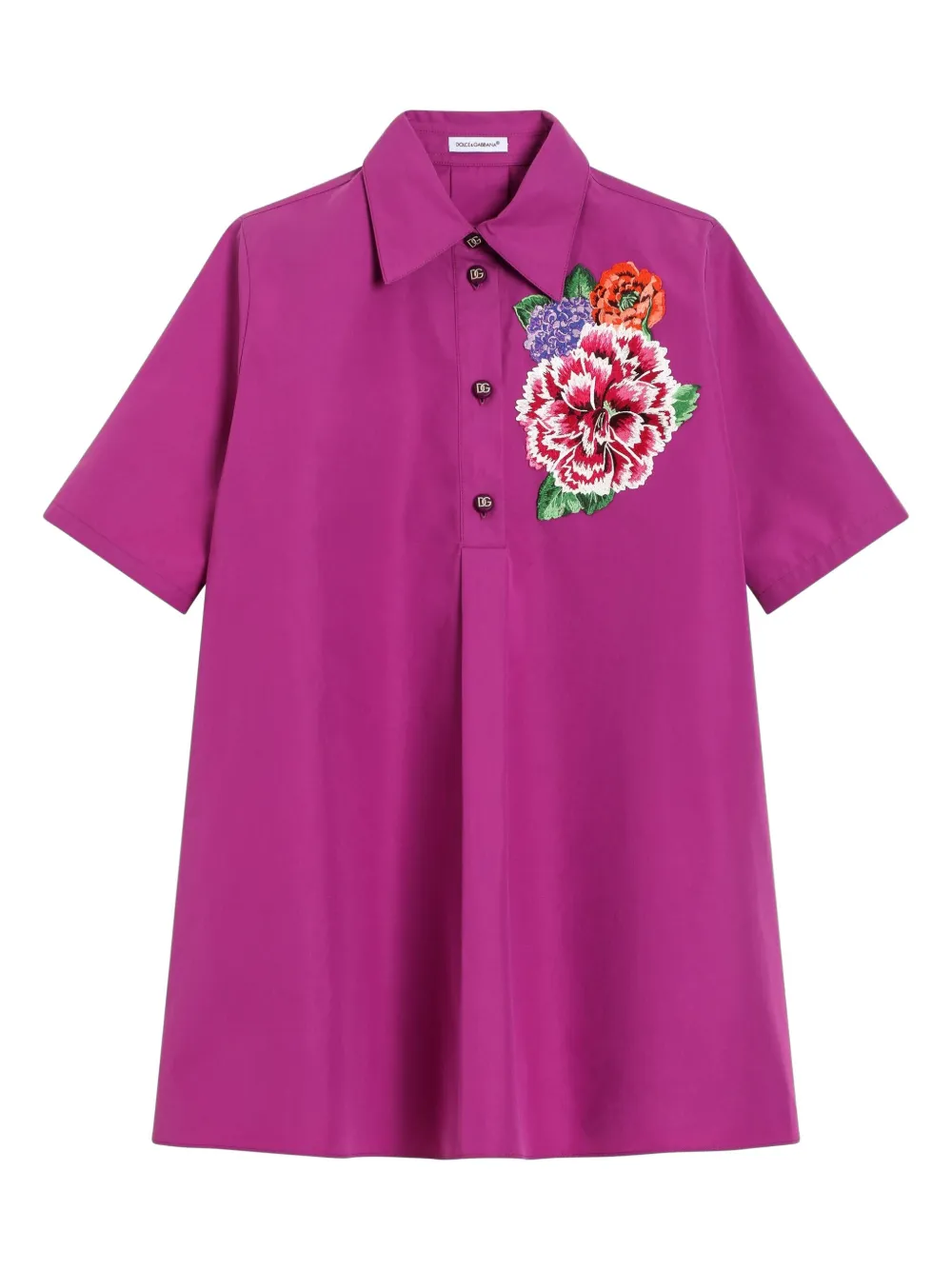 

Платье с цветочным принтом Dolce & Gabbana Kids, фиолетовый