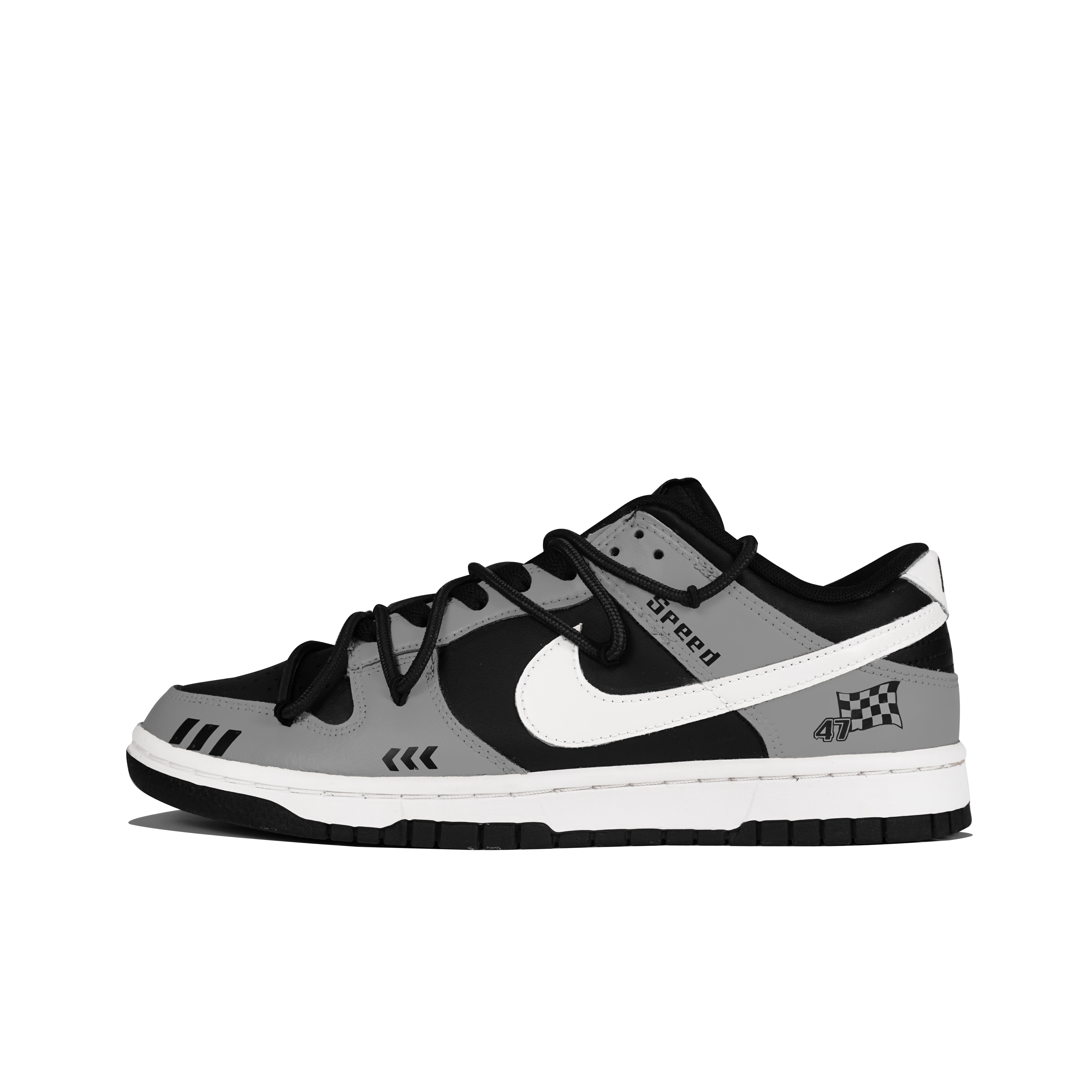 

Кроссовки Nike Dunk Skateboarding Shoes Women's Low-top White/black, темно-серый