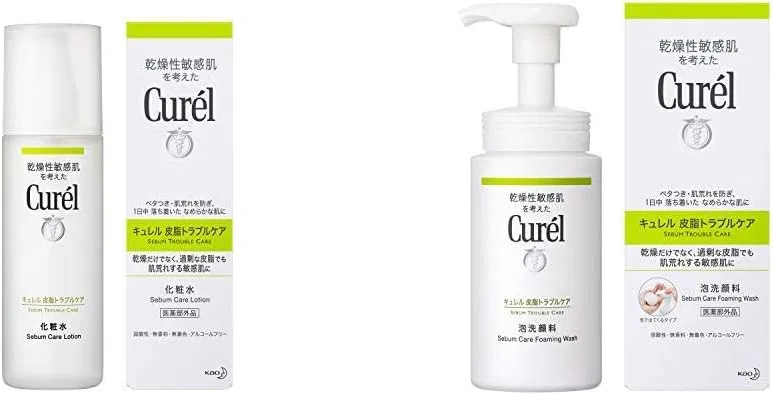 Набор для ухода за кожей лосьон и пенка для умывания Curel Sebum Trouble Care 150 мл