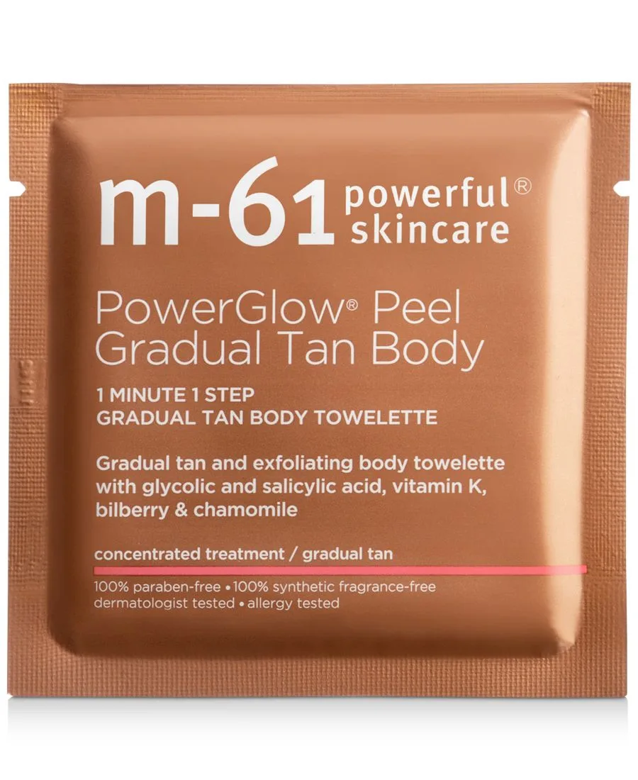 M-61 by Bluemercury PowerGlow Peel - постепенный автозагар для тела, 10 процедур — фото 2