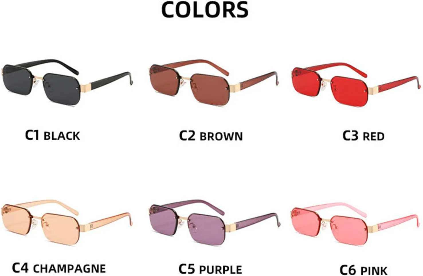 

Солнцезащитные очки COTIA в винтажном стиле, прямоугольной формы, без оправы, для женщин и мужчин, в стиле ретро, ​​маленькие квадратные, без оправы, цельные, Red