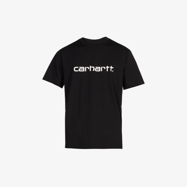 

Футболка из хлопкового джерси с принтом логотипа Carhartt Wip, черный