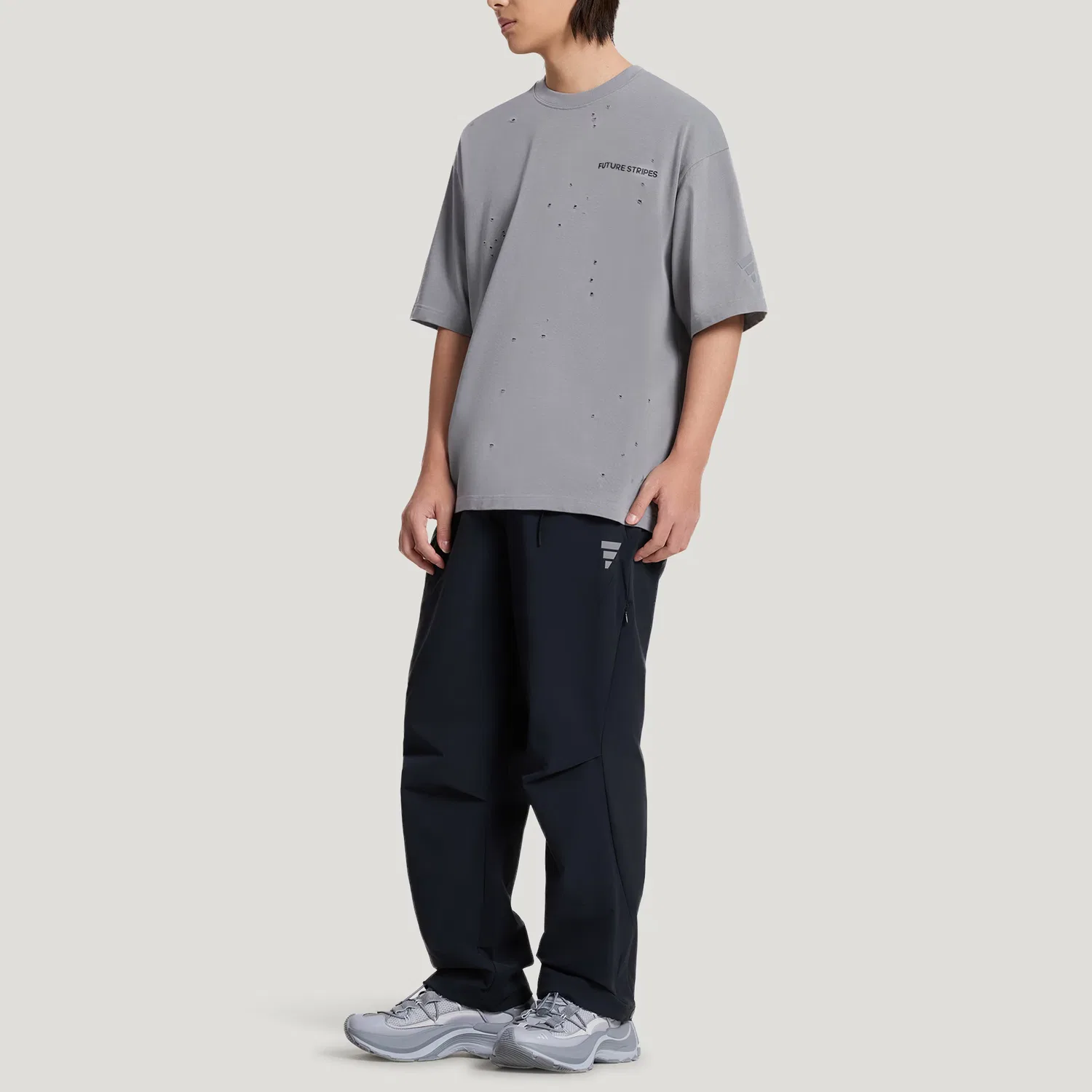 Футболка FOS SHORT SLEEVE с коротким рукавом мужская Adidas, Gray — фото 4